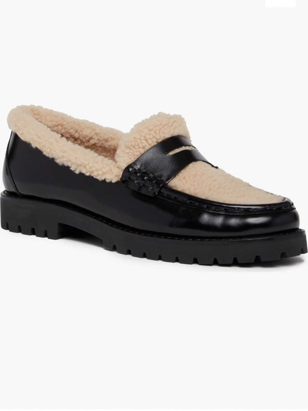 PAIGE Genuine Shearling Penny Loafer